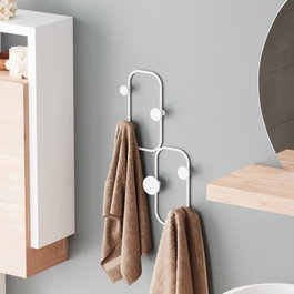 Wallity Ladybug-B Gancho de pared metálico blanco